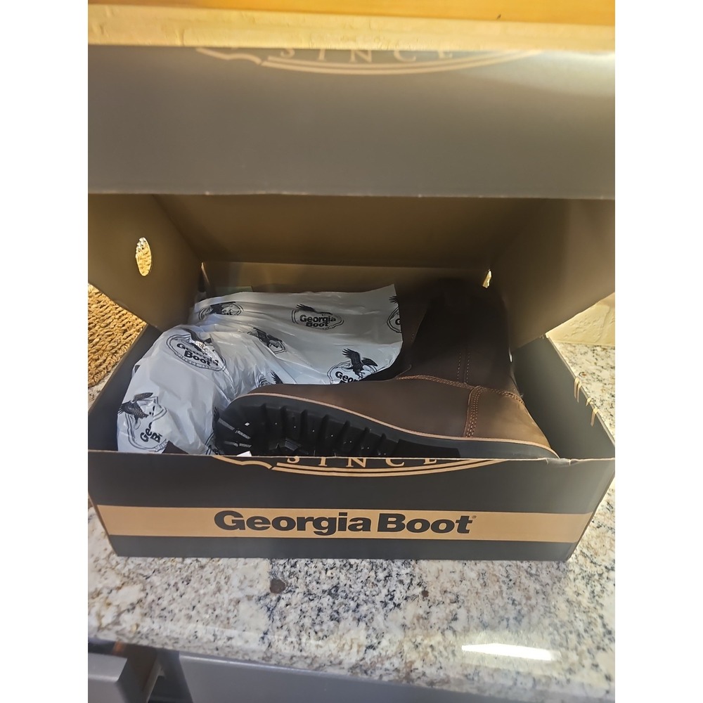 GEORGIA BOOT MEN'S CORE 37 STEEL TOE WATERPROOF WORK BOOTS GB00639 - Size 10.5 M